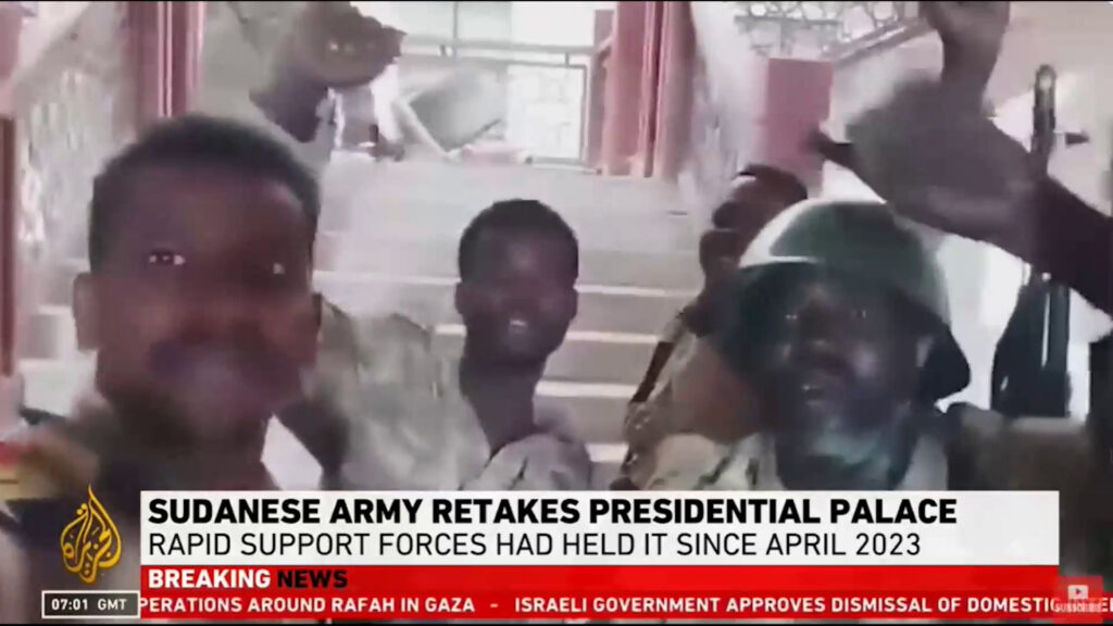 Sudanese army retakes presidential palace