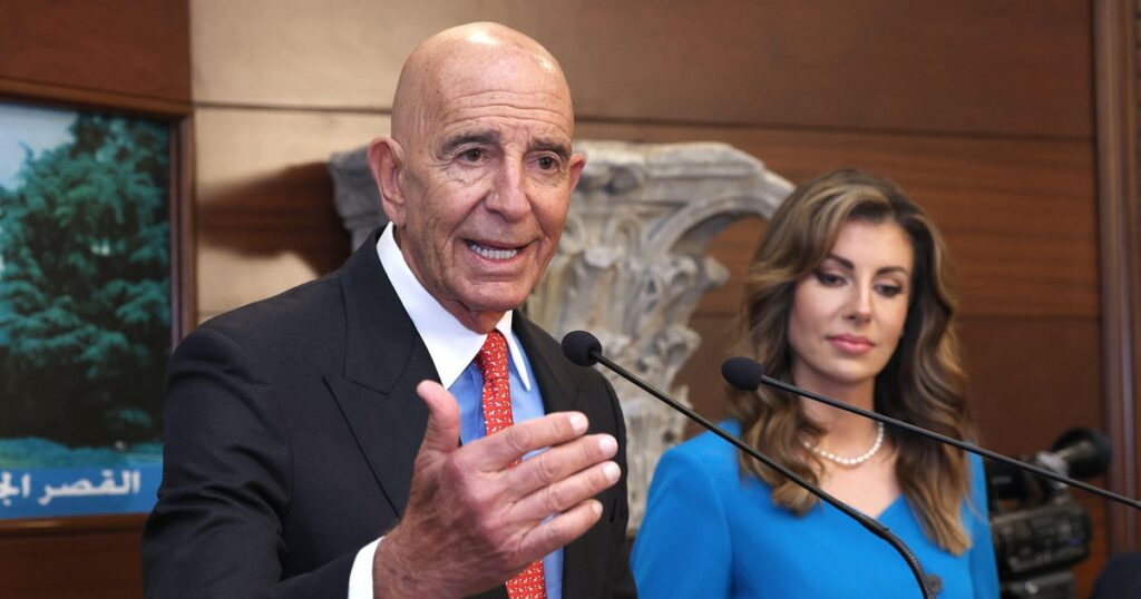 U.S. envoy Tom Barrack reportedly changes Lebanon plans amid backlash over “insulting remarks” to journalists